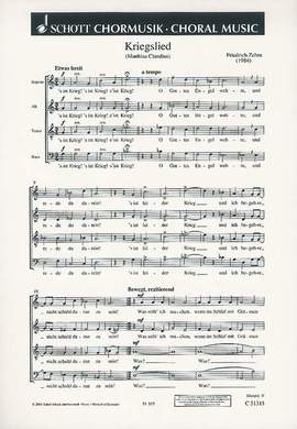 Zehm, Friedrich: Kriegslied