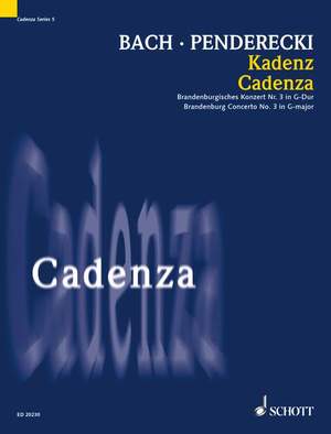 Penderecki, Krzysztof: Cadenza for the Brandenburg Concerto No. 3 G major by Johann Sebastian Bach Band 5