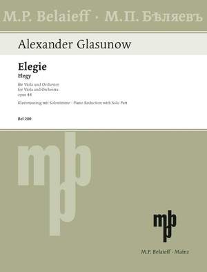 Glazunov, Alexander: Elegy op. 44