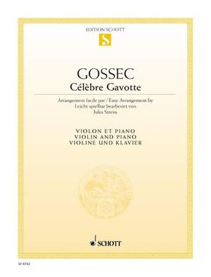 Gossec, François-Joseph: Célèbre Gavotte