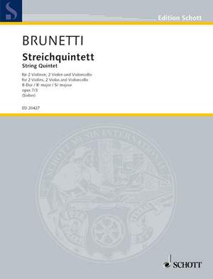 Brunetti, Gaetano: String Quintet B flat major op. 7/3