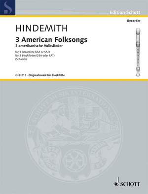 Hindemith, Paul: 3 American Folksongs