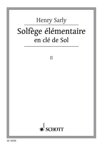 Sarly, Henry: Solfège élémentaire