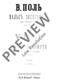 Pohl, Wladimir: Valse Impromptu op. 19/1
