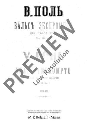 Pohl, Wladimir: Valse Impromptu op. 19/1