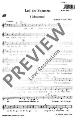 Klein, Richard Rudolf: Lob des Sommers