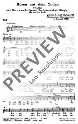 Strauß (Son), Johann: Rosen aus dem Süden op. 388