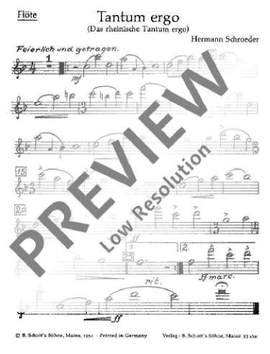 Schroeder, Hermann: Tantum ergo op. 14