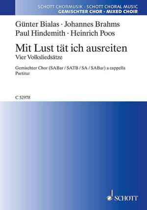 Bialas, Guenter / Brahms, Johannes / Hindemith, Paul / Poos, Heinrich: Mit Lust tät ich ausreiten