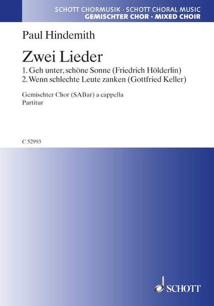 Hindemith, Paul: Zwei Lieder