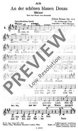 Strauß (Son), Johann: An der schönen blauen Donau op. 314