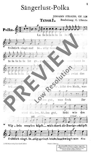 Strauß (Son), Johann: Sängerlust-Polka op. 328