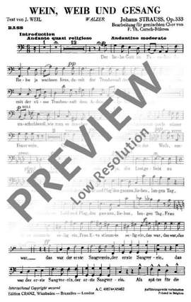 Strauß (Son), Johann: Wein, Weib und Gesang op. 333
