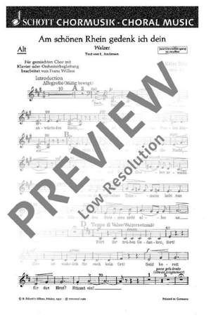 Kéler, Béla: Am schönen Rhein gedenk ich dein op. 83