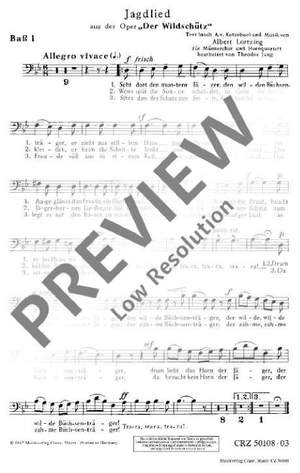 Lortzing, Albert: Jagdlied