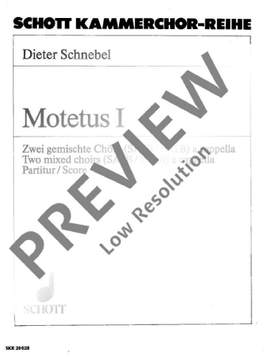 Schnebel, Dieter: Motetus I