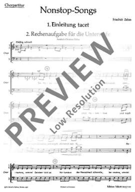 Zehm, Friedrich: Nonstop-Songs