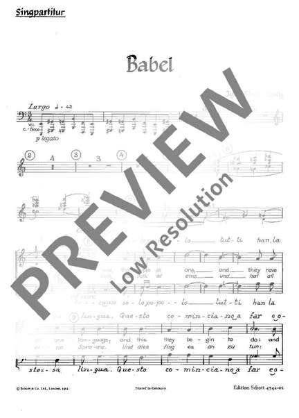 Stravinsky, Igor: Babel