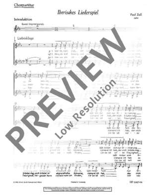 Zoll, Paul: Iberisches Liederspiel
