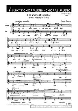 Genzmer, Harald: Drei Goethe-Chöre GeWV 68