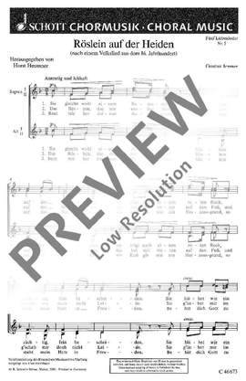 Jenner, Cornelius Uwe Gustav: Fünf Liebeslieder