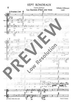 Killmayer, Wilhelm: Sept Rondeaux