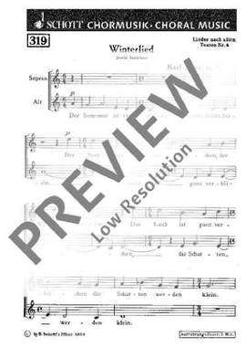 Marx, Karl: Winterlied op. 13/4