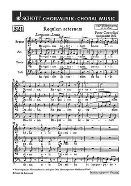 Cornelius, Peter: Requiem aeternam