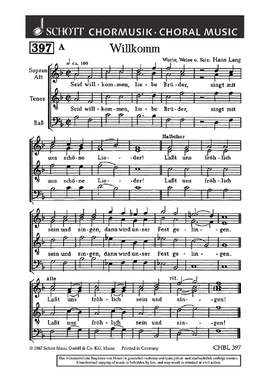 Lang, Hans: Willkomm / Auf Wiedersehn