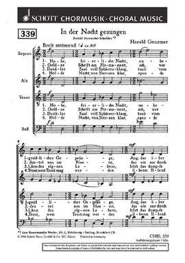 Genzmer, Harald: In der Nacht gesungen GeWV 24