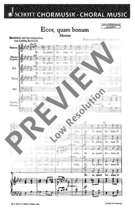 Haßler, Hans Leo: Ecce, quam bonum