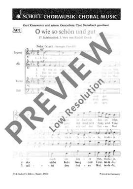 Desch, Rudolf: O wie so schön und gut