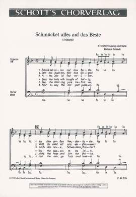 Scheck, Helmut: Schmücket alles auf das Beste / Eine neue Weihnacht sagen wir euch an
