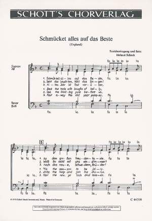 Scheck, Helmut: Schmücket alles auf das Beste / Eine neue Weihnacht sagen wir euch an
