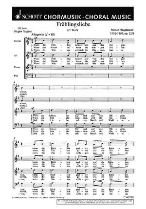 Hauptmann, Moritz: Sechs Chorlieder op. 32