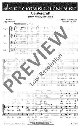 Hauptmann, Moritz: Sechs Goethe-Lieder op. 25