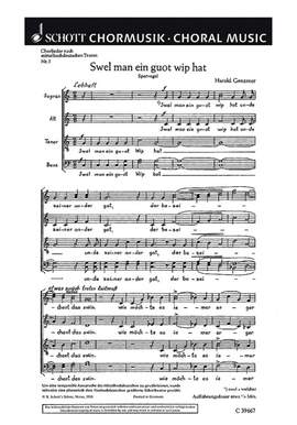 Genzmer, Harald: Fünf Chorlieder GeWV 17