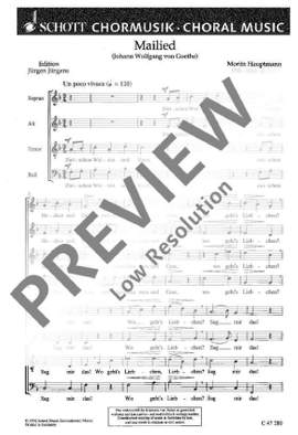 Hauptmann, Moritz: Sechs Goethe-Lieder op. 25