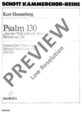 Hessenberg, Kurt: Psalm 130 op. 134
