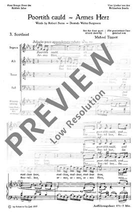 Tippett, Sir Michael: Four Songs from the British Isles
