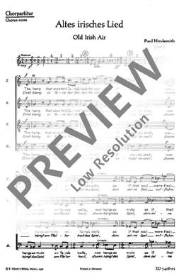 Hindemith, Paul: Altes irisches Lied