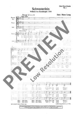 Lang, Hans: Drei Chorduette