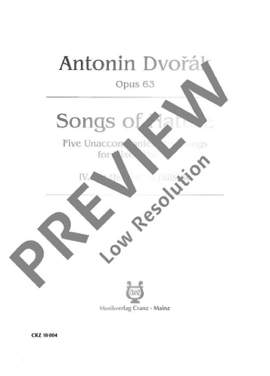 Dvořák, Antonín: Songs of Nature op. 63