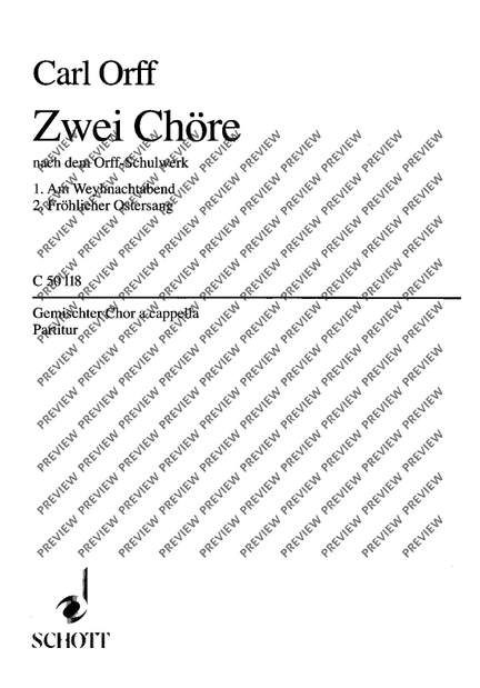 Orff, C: Zwei Chöre