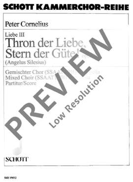 Cornelius, Peter: Liebe op. 18