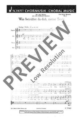 Fussan, Werner: Vier kleine Motetten