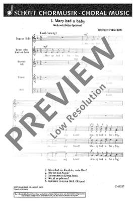 Biebl, Franz: Zwei weihnachtliche Spirituals