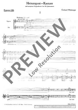Wimberger, G: Heiratspost-Kantate