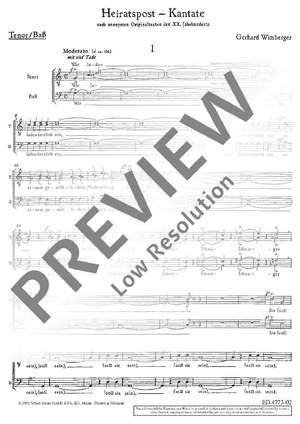 Wimberger, Gerhard: Heiratspost-Kantate