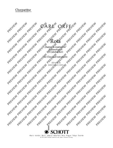 Orff, Carl: Rota